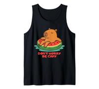 Don’t Worry Be Capy Funny Capybara Float Watermelon Summer Débardeur
