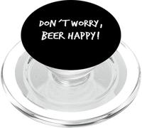 Don´t Worry Beer Happy Cadeau de bière Inscription Humoristique pour Homme PopSockets PopGrip pour MagSafe