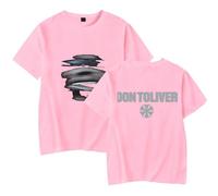 Don Toliver HARDSTONE Psycho Promise Land Harajuku Hommes et Femmes Casual Mode Manches Courtes Tendance T-Shirt, rose, XXL
