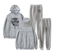 Don Toliver HARDSTONE Psycho Promise Land Harajuku Printemps Automne Vêtements Décontracté Costume Hoodies Sportswear, gris, XL
