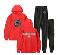 Don Toliver HARDSTONE Psycho Promise Land Harajuku Printemps Automne Vêtements Décontracté Costume Hoodies Sportswear, Rouge, XXS