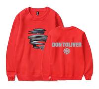 Don Toliver HARDSTONE Psycho Promise Land Pull à col ras du cou Vêtements décontractés Tops Sweats à col rond, Rouge, XL