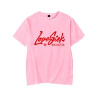 Don Toliver Love Sick Tour T-shirt unisexe décontracté col rond manches courtes tendance rétro classique style hip-hop, rose, M