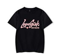 Don Toliver Love Sick Tour T-shirt unisexe décontracté col rond manches courtes tendance rétro classique style hip-hop, Noir , S