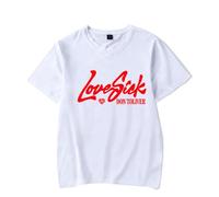 Don Toliver Love Sick Tour T-shirt unisexe décontracté col rond manches courtes tendance rétro classique style hip-hop, blanc, S