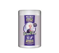 DONA FLORA - Masque Platine 1kg - Neutralise les Reflets Jaunes - Hydrate, Revitalise et Éclaire - Formule aux Pigments Violets - Sans Sulfates ni Parabènes - Cheveux Blonds ou Gris