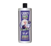 DONA FLORA - Shampooing Platine 1000ml - Neutralise les Reflets Jaunes - Hydrate et Protège - Cheveux Blonds, Gris ou Méchés - Formule Sans Sulfates ni Parabènes