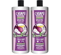 DONA FLORA - Shampooing Revitalisant Oignon & Bambou 1L - Stimule la Croissance - Hydratation Intense - Brillance Éclatante - Sans Parabènes ni Sulfates (Lot de 2)