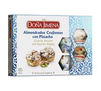 DOÑA JIMENA - Almendrados Croquants au Pistache 200 g, Biscuit Espagnol Traditionnel aux Fruits Secs, Texture Croquante, Emballés Individuellement, Recette Classique
