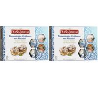 DOÑA JIMENA - Almendrados Croquants au Pistache 200 g, Biscuit Espagnol Traditionnel aux Fruits Secs, Texture Croquante, Emballés Individuellement, Recette Classique (Lot de 2)