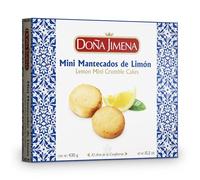 Doña Jimena - Mini Mantecados au Citron, Texture Crémeuse, Qualité Suprême, Artisanal, Naturel, Recette Traditionnelle, Cadeau de Noël, Sans Huile de Palme, Emballage Individuel, 430 Grammes