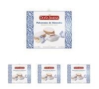 DOÑA JIMENA - Polvorón aux amandes, Qualité Suprême, gourmandise typique de Noël, Recette Artisanale, 430g (Lot de 4)