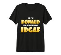 Donald Costume IDGAF Funny Meme Halloween Don Costume Donald T-Shirt Haut de Gamme