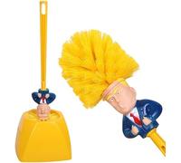 Donald Trump Brosse WC avec support, brosse de toilette amusante pour salle de bain, cadeaux originaux pour le nettoyage de la salle de bain (A)