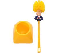Donald Trump Brosse WC fantaisie Cadeau politique amusant Trump Prank Package Trump Brosse de toilette pour vos toilettes Idéal pour le nettoyage de la salle de bain (avec support)