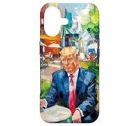 Donald Trump Impressionnisme Art Mouvement Portrait au Café Coque pour iPhone 17