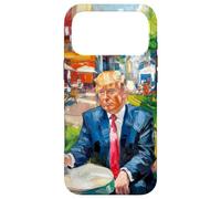 Donald Trump Impressionnisme Art Mouvement Portrait au Café Coque pour iPhone 17 Pro Max