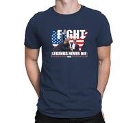 Donald Trump : survivant à l'attaque - Combattre ! Legends Never Die, homme bleu marine, XXL