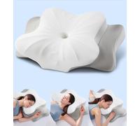 DONAMA Coussin de nuque en mousse à mémoire de forme pour toutes les positions de sommeil