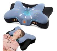 DONAMA Oreiller Ergonomique Cervical, Oreiller Memoire Forme de Les Dormeurs sur Le côté, Le Dos et Le Ventre, 66x37x13 cm, Bleu Noir