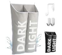 DONAQ Panier à linge suspendu - Sacs de rangement pour économiser de l'espace sur la porte - Panier derrière la porte pour vêtements sales - Panier mural pour salle de bain - Organiseur lavable pour