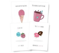 Donari® Lot de 4 cartes d'anniversaire pour petite amie - Format A6 - Carte postale avec inscription « Liebe Herzensmensch »