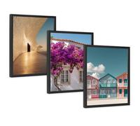 Donari Lot de posters Portugal - Tableaux muraux modernes avec motifs méditerranéens - Lisbonne, Algarve et Porto - Idée cadeau pour les fans du Portugal avec et sans cadre (motif 2, 21 x 30 cm, cadre