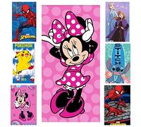 DONATELLA M308b Coton, Piscine, Serviette, imprimé, 70 x 140 cm, Minnie Noeud, 070x140 cm. Mixte Enfant