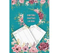 Donation Tracker LogBook: charitable donation log, Church ledger and fundraising goal tracker for track recording