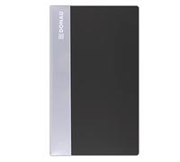 DONAU 1342120PL-01 Porte-cartes de visite en polypropylène pour 120 cartes de visite Noir