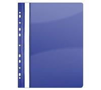 DONAU 1704001PL-18 Lot de 10 chemises perforées A4 en plastique résistant PVC rigide transparent pour bureau et école, perforation européenne