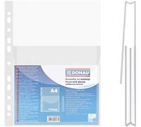 DONAU 1775001PL-00 Pochettes perforées pour catalogues Ouvertes supérieures pour protection/pochettes transparentes pour documents documents documents/170 microns/µm DIN A4/ Transparent - 1 pièce