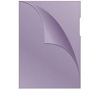 DONAU 1785095-23 Porte-documents de type L DIN A4 / 100 pcs/Couleur : Violet/PP 120 μm/Côté ouvert Transparent Grainé/Pochettes transparentes