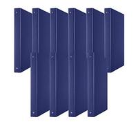 DONAU 3733001PL-18 Classeur à anneaux bleu marine | Mécanisme à 4 anneaux 20 mm DIN A4 en carton/plastique | En carton de 1,9 mm d'épaisseur avec polypropylène écologique 100 µ | Lot de 10