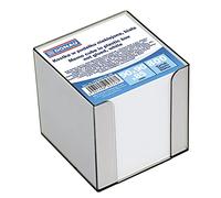 DONAU 7492001PL-09 Boîte à bloc-notes écologique non collée dans une boîte en plastique Environ 800 feuilles 90 x 90 x 85 mm Blanc