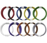 Donau Elektronik 110-MIX Fil de câblage 1 x 0.04 mm² multicolore 1 set