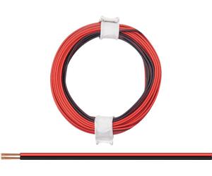 Donau Elektronik 114-01 Fil de câblage 2 x 0.08 mm² rouge/noir 5 m