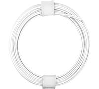 Donau Elektronik 114-55 Fil de câblage 2 x 0.08 mm² blanc 5 m