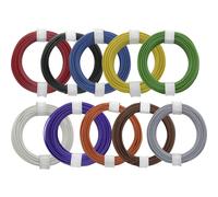 Donau Elektronik 118-MIX Fil de câblage 1 x 0.14 mm² multicolore 1 set