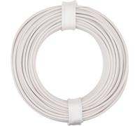 Donau Elektronik 125-015 Fil de câblage 1 x 0.25 mm² blanc 10 m
