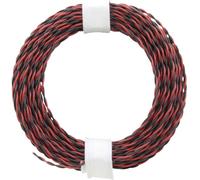 Donau Elektronik 210-10 Fil de câblage 2 x 0.04 mm² rouge/noir 10 m
