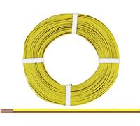 Donau Elektronik 218-38-25 Fil de câblage 2 x 0.14 mm² marron, jaune 25 m