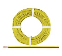 Donau Elektronik 218-380 Fil de câblage 2 x 0.14 mm² marron-jaune 50 m