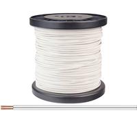 Donau Elektronik 218-55-100 Fil de câblage 2 x 0.14 mm² blanc 100 m