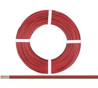 Donau Elektronik 225-080-25 Fil de câblage 2 x 0.25 mm² rouge-marron 25 m
