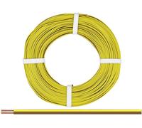 Donau Elektronik 250-38-25 Fil de câblage 2 x 0.50 mm² jaune, marron 25 m
