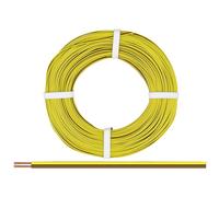 Donau Elektronik 250-38-25 Fil de câblage 2 x 0.50 mm² jaune, marron 25 m