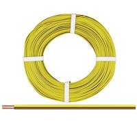 Donau Elektronik 250-38-25 Fil de câblage 2 x 0.50 mm² jaune, marron 25 m