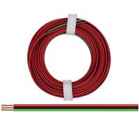 Donau Elektronik 325-014 Fil de câblage 3 x 0.25 mm² + 3 x 0.25 mm² rouge, noir, vert 5 m