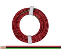 Donau Elektronik 325-014 Fil de câblage 3 x 0.25 mm² rouge, noir, vert 5 m